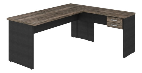 Imagem 3 de 6 de Mesa Para Escritório Em L 1,80x1,60m Tampo E Pés 30mm C/gav.