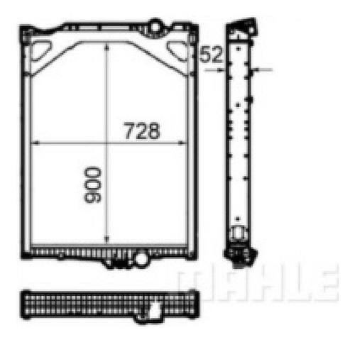 Radiador De Água Para Volvo B 12 R 12.1 24v V6 2023 2024