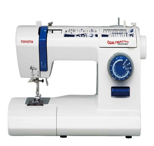 Máquina de coser recta Toyota Quiltmaster 99 portable blanca 220V