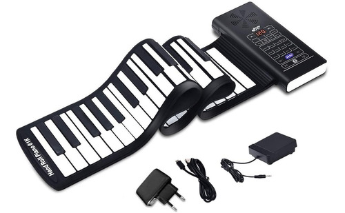Silicona Flexible Piano Teclado 88 Tecl Bluetooth Recargable