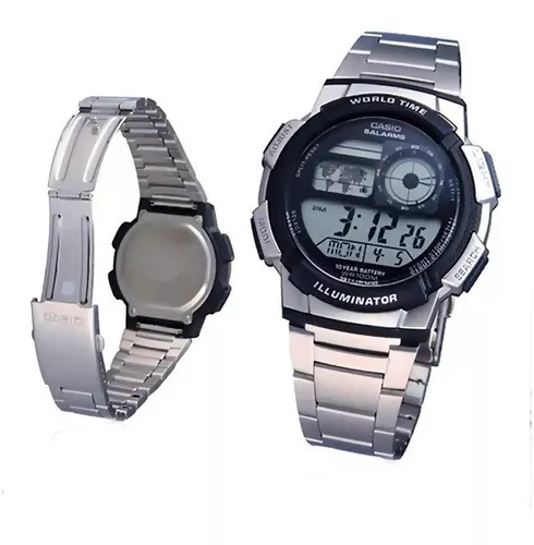 Reloj de acero inoxidable con subesferas, Gris