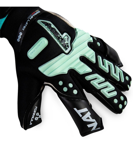 Imagen 2 de 5 de Guantes De Portero Rinat Aries Pro Black /aqua