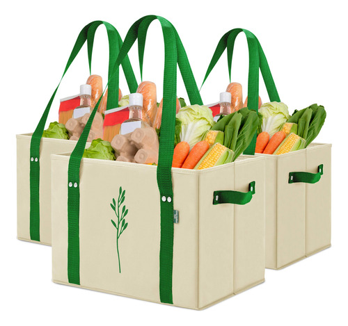 Bolsas De Supermercado Reutilizables Green Bulldog, Resisten