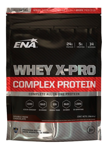 Whey X Pro Ena 1 Libra Proteina Con Creatina + Bcaa + Glutamina