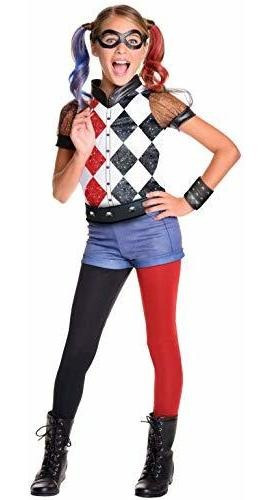 Rubie's Girl Dc Superhero Harley Quinn Costume, L29cz