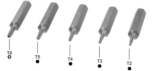 Puntas De Destornillador Torx Magnéticas Kit T2 T3 T4 T5 T6