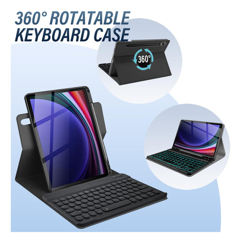 Funda Teclado Retroiluminada Samsung Galaxy Tab S10 Fe/s9 Fe Color