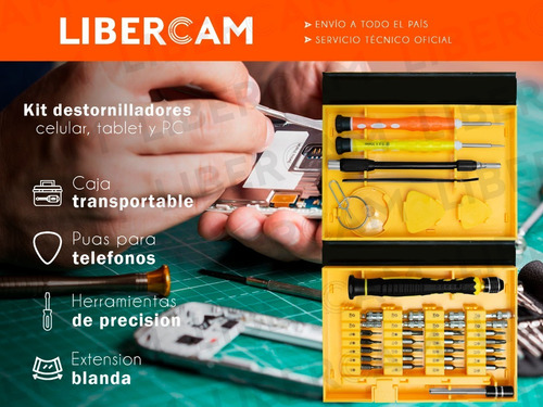 Imagen 3 de 10 de Kit Destornilladores Telefono Celular iPhone Samsung Tablet