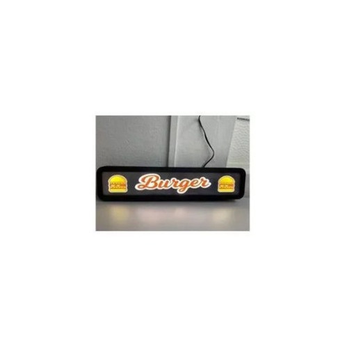 Placa Luminoso Decorativa De Parede 45x10 - Burger