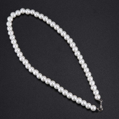 2 Collares De Perlas Con Forma De Amuleto Con Cierre De Meta