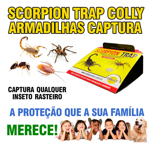 Armadilha Adesiva Para Escorpião Colly Scorpion Trap 3 Und
