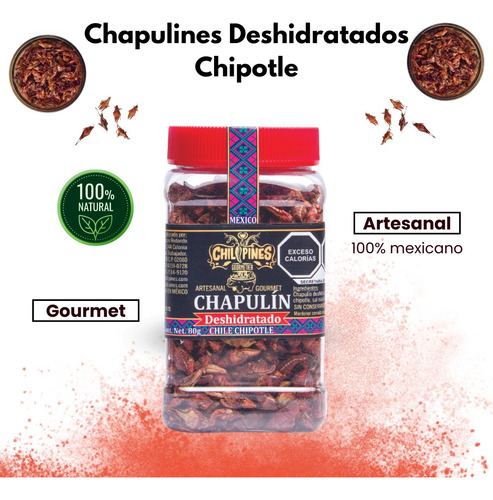 Chapulín Deshidratado Chipotle 80g