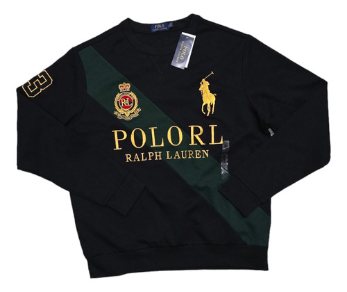 Sudadera Polo Ralph Lauren Xgrande Xl Negro #3 Big Pony