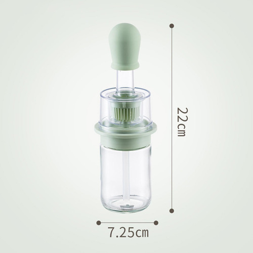 Botella De Aceite Con Cepillo De Silicona 2 En 1 180ml Para