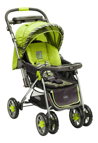 Cochecito de paseo Kiddy Athenas verde con chasis color plateado