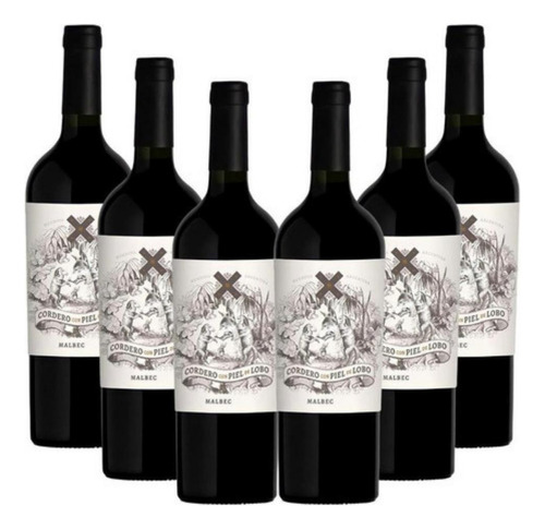 Vinho Cordero Con Piel De Lobo Malbec 750 Ml Kit Com 06 Un