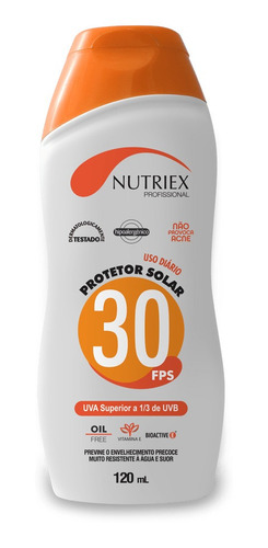 Protetor Solar Fps30 Corporal 120ml Nutriex Profissional