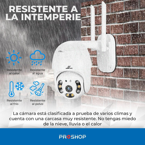 Imagen 2 de 5 de Cámara de seguridad Smart Tech N8-200W-IR con resolución de 3MP visión nocturna incluida blanca