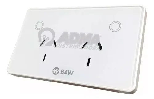 Tomacorriente Doble Wifi Interruptor Smart Baw