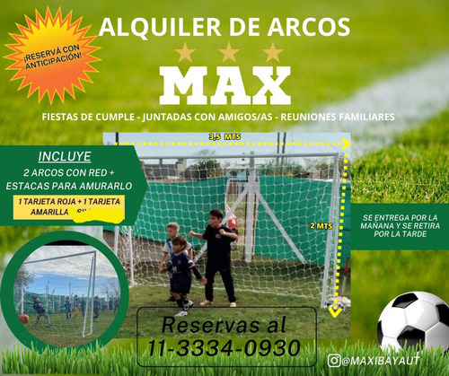 Alquiler De Arcos De Futbol 01133340930