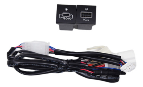. Enchufe De Cargador Rápido Qc3.0+pd For Coche, Toma De