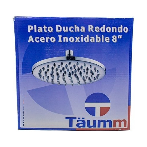 Plato Ducha Redondo Acero Inoxidable 8 