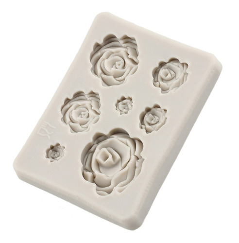 1pcs Molde De Silicona Flor De Rosa Fondant Chocolate Resina