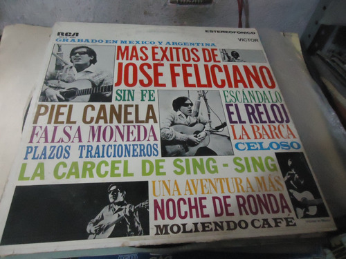 Jose Feliciano Mas Exitos Grabado En Mexico Y Argentina Lp