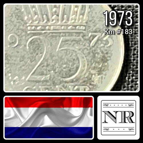 Holanda - 25 Cents - Año 1973 - Km #183 - Juliana