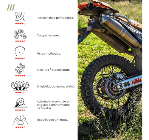 Pneu Dianteiro Mitas E-07 90/90-21 54t Ktm 990 Adventure
