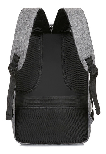 Mochila anti-roubo Mochila com cadeado, porta USB preta