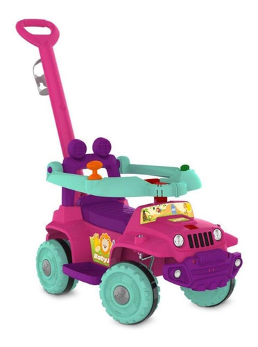 Carrinho De Passeio Baby Jipe Rosa Infantil Bandeirantes