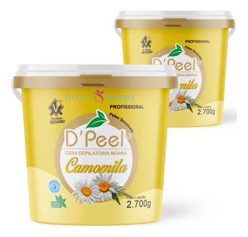 Depiladora Cera Depilatória Morna Virilhas Camomila 3x2.kg
