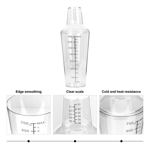 Vaso Para Coctelería Transparente Con Leche Y Té Household M