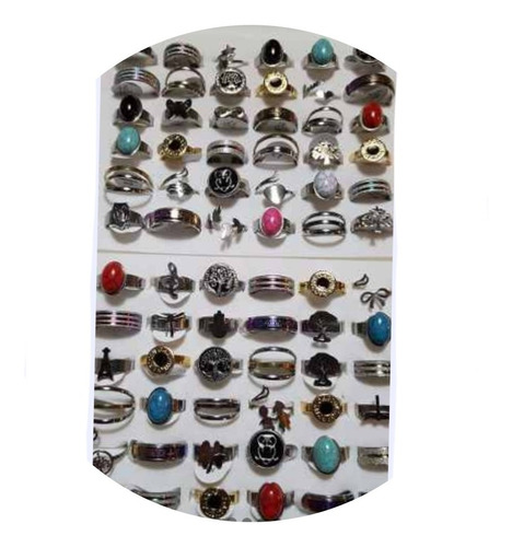 Anillos Acero Quirurgico  Lote X 12 Unidades  Surtidos