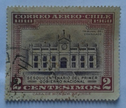 Estampilla Correo Aéreo Chile 1960