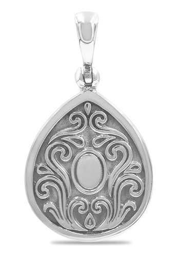 Dije De Gema Elegante Aguamarina Facetada En Plata De Ley