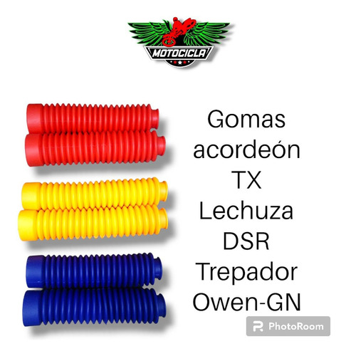 Gomas Acordeon Moto Gn, Tx, Dsr Lechuza, Trepador