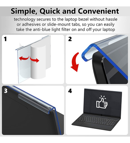 Panel Protector De Visualización De Bloqueo De Luz Azul Para
