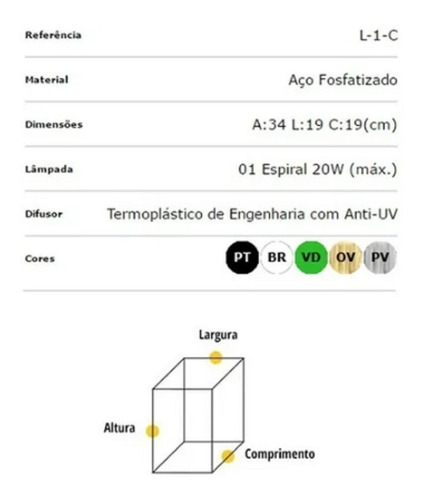 Lustre Pendente Sextavado L1c Ouro Velho Com 50cm Corrente