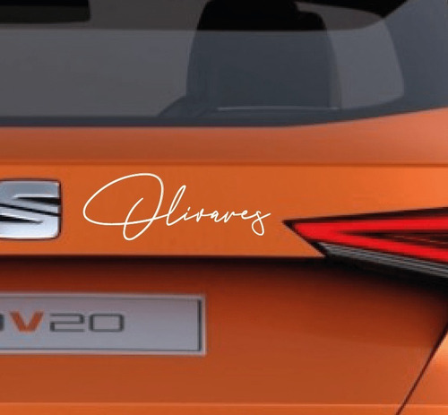 Vinilo Sticker Calcomania Para Auto Apellidos Personalizado.
