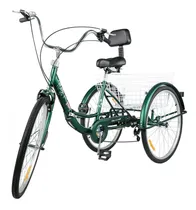 Comprar Vevor Triciclo Adultos 7 Velocidades Bicicleta 24 PuLG Cesta