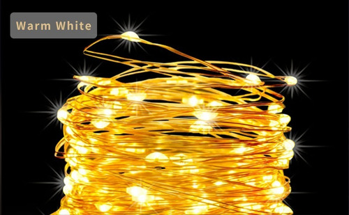 Imagen 4 de 6 de Led Alambre Guirnalda Solar 20mts