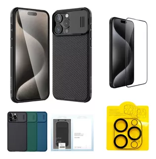 Case Nillkin Para iPhone 15 Pro + Mica De Pantalla Y Cámara