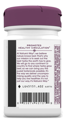 Suplemento Nature's Way Pycnogenol 30 Comprimidos Veganos