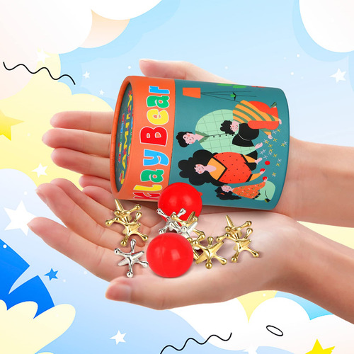 Jacks Game Klaybear Retro Vintage Para Niños Y Adultos Con P