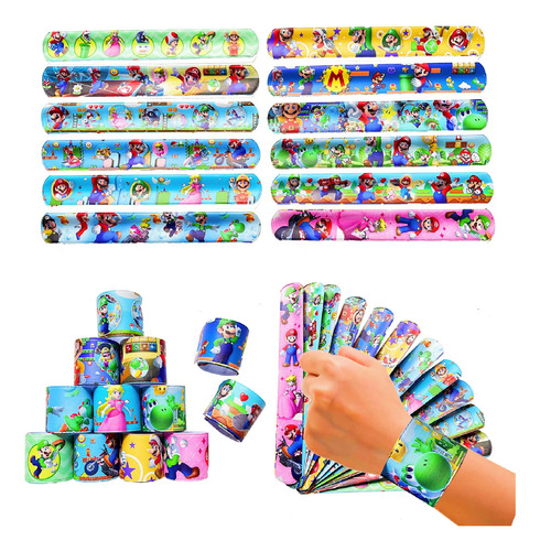 Kit 10 Pulseira Bate Enrola Personalizada Heróis Sereia Etc