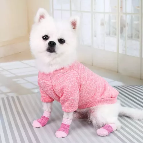 Calcetines Para Mascotas Para Perros Cachorros Teddy Bichon Antideslizantes  Calcetines Universales Preventivos De Suciedad Juego De 4 Perros Y Gatos, Mode de Mujer