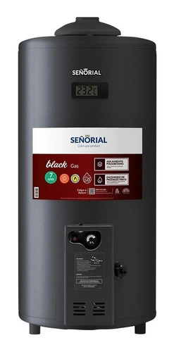 Termotanque A Gas Señorial 50 Litros Black 2.0 Digital Gtia