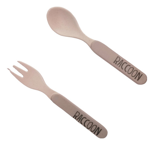 Kit Refeição 5 Peças Infantil Bambu Autossustentável Cor Raccoon